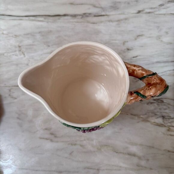 The Haldon group Japan VTG set of pitcher and basket raised Grapes Ceramic 1984 - Picture 3 of 9